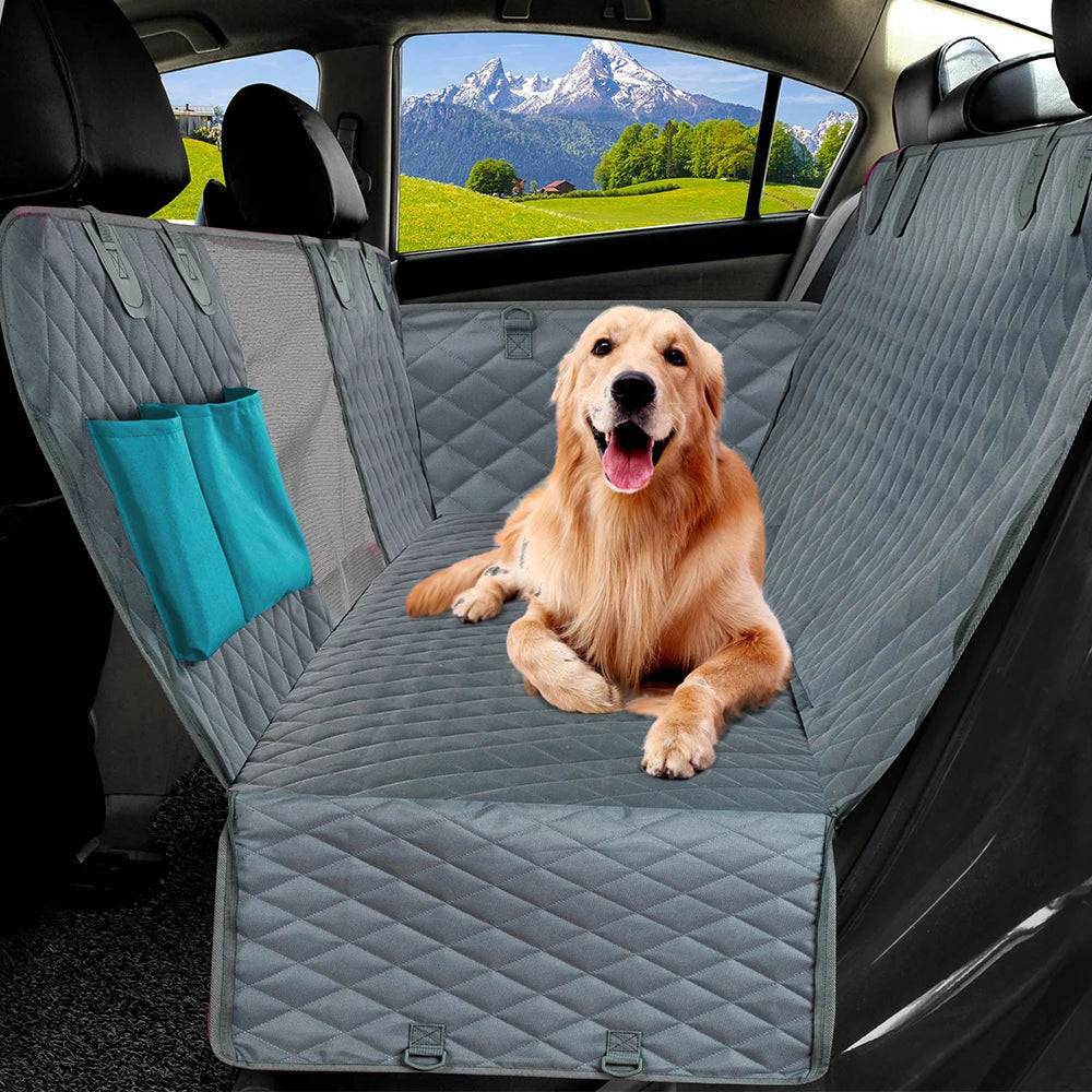 Doggo's Deluxe Drip-Dry Adventure Hammock: The Ultimate Backseat Chill Zone for Pooches on the Go!