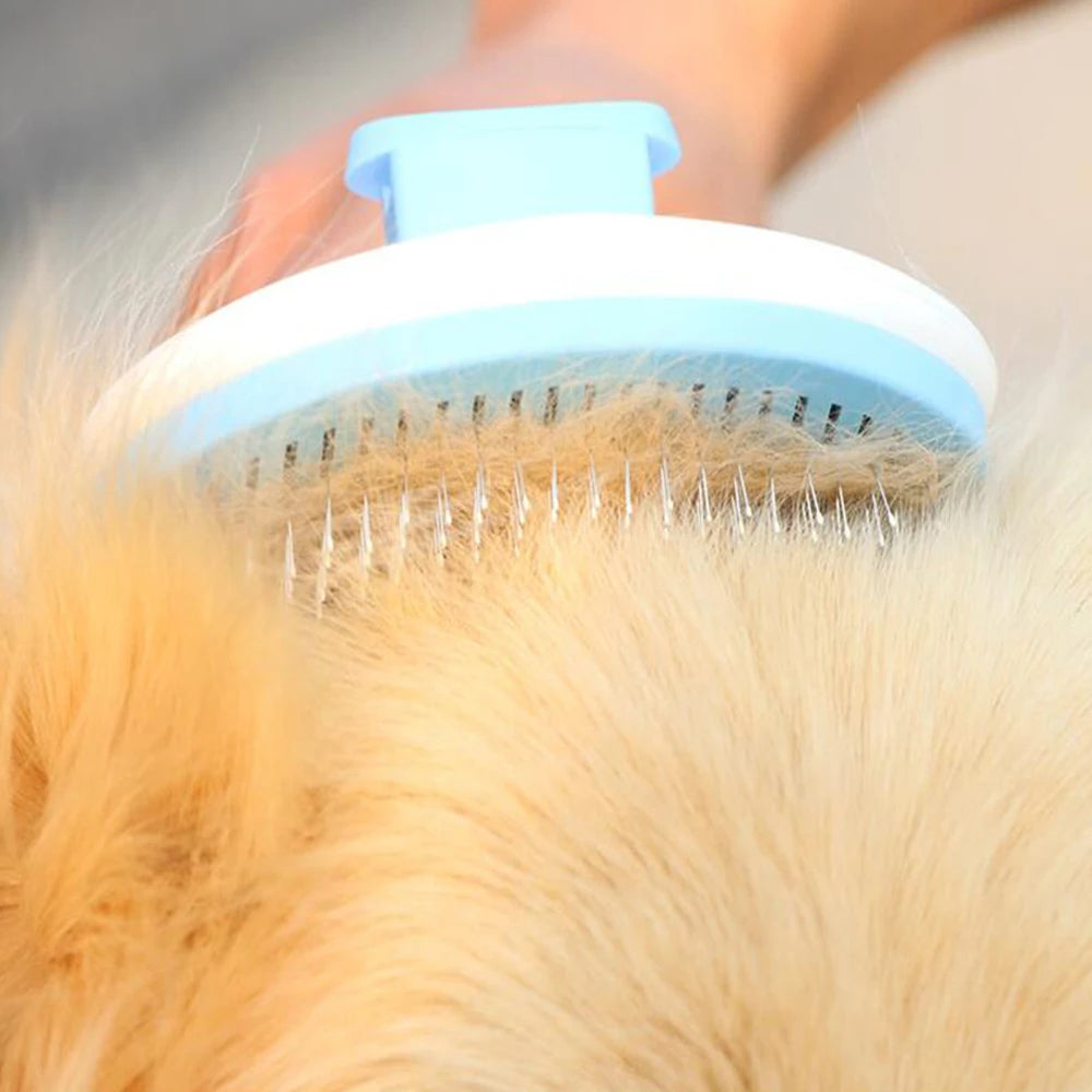 Fur-tastic Fido Fluff Remover: The Stainless Steel Shed-Stopper for Hairy Hounds and Cat-astrophic Kitties!