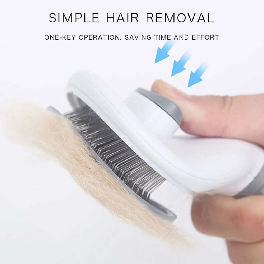 Fur-tastic Fido Fluff Remover: The Stainless Steel Shed-Stopper for Hairy Hounds and Cat-astrophic Kitties!