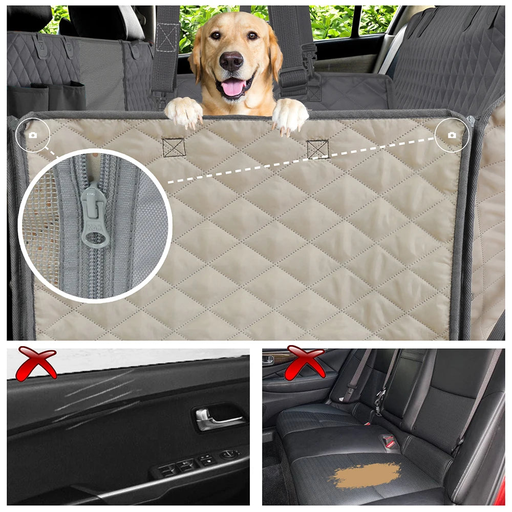 Doggo's Deluxe Drip-Dry Adventure Hammock: The Ultimate Backseat Chill Zone for Pooches on the Go!