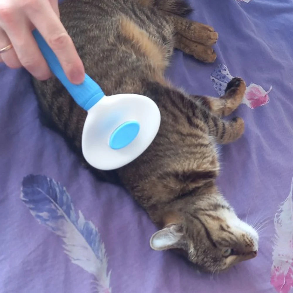 Fur-tastic Fido Fluff Remover: The Stainless Steel Shed-Stopper for Hairy Hounds and Cat-astrophic Kitties!