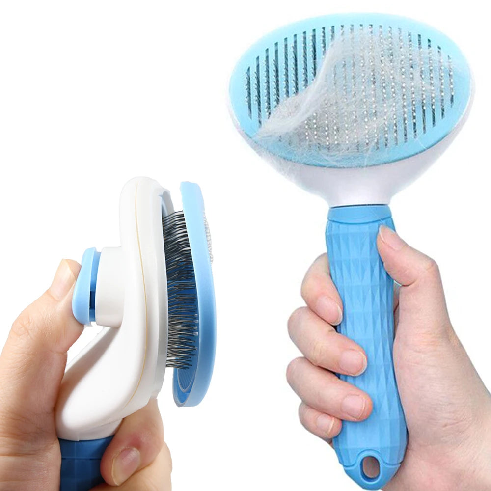 Fur-tastic Fido Fluff Remover: The Stainless Steel Shed-Stopper for Hairy Hounds and Cat-astrophic Kitties!