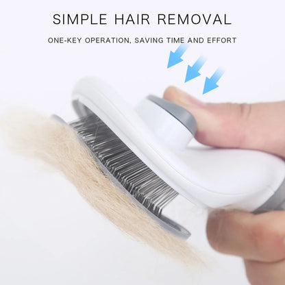 Fur-tastic Fido Fluff Remover: The Stainless Steel Shed-Stopper for Hairy Hounds and Cat-astrophic Kitties!