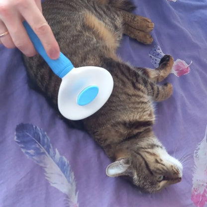 Fur-tastic Fido Fluff Remover: The Stainless Steel Shed-Stopper for Hairy Hounds and Cat-astrophic Kitties!